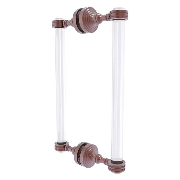 Allied Brass Pacific Grove 12-in Hinged Shower Door Handle in Antique Copper