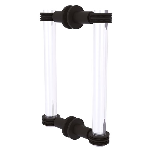 Allied Brass Clearview 8-in Hinged Shower Door Handle in Oil-Rubbed Bronze Finish