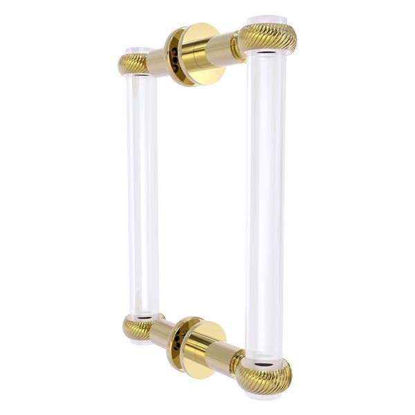 Allied Brass Clearview 8in Hinged Shower Door Handle BrassPlated