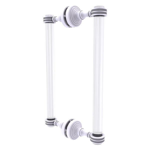Allied Brass Pacific Grove 12-in Hinged Shower Door Handle in White
