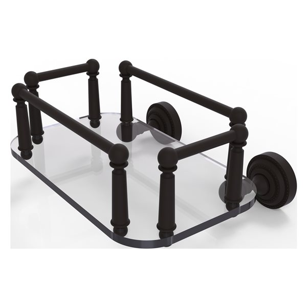 Allied Brass Dottingham Oil Rubbed Bronze 1-Tier Brass Wall Mount Bathroom Shelf