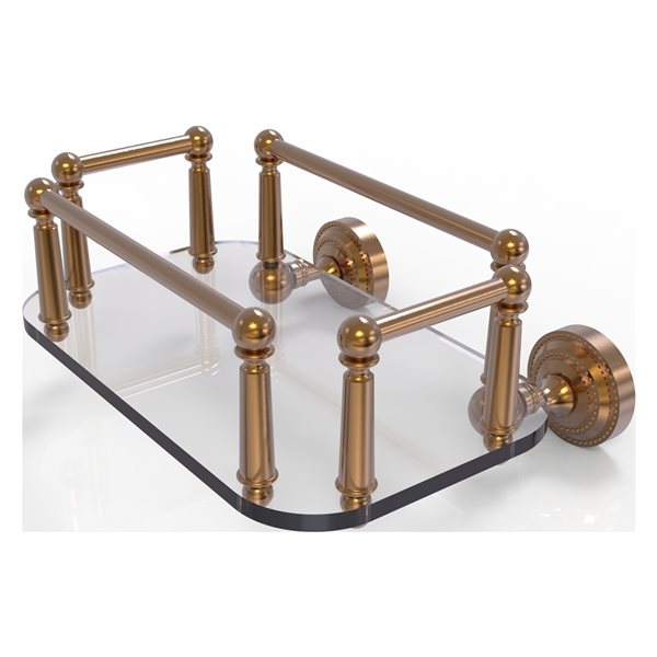 Allied Brass Dottingham Brushed Bronze 1-Tier Brass Wall Mount Bathroom Shelf