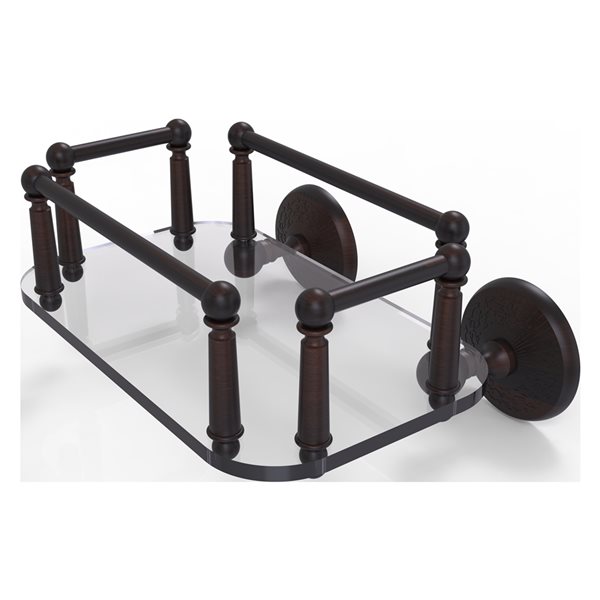 Allied Brass Monte Carlo Venetian Bronze 1-Tier Brass Wall Mount Bathroom Shelf