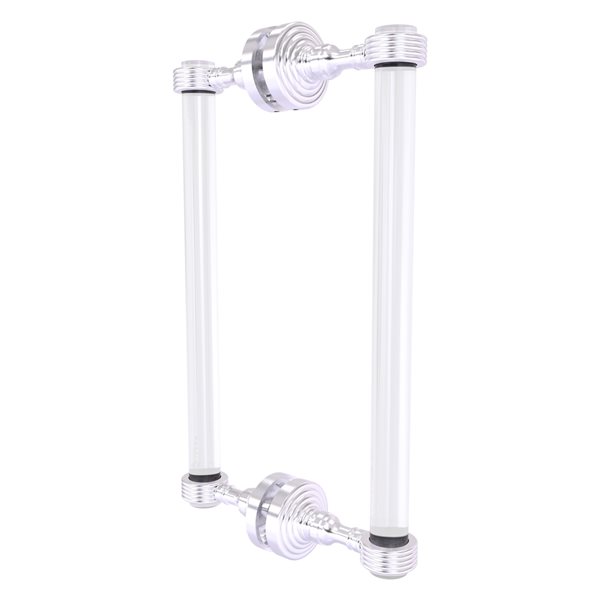 Allied Brass Pacific Grove 12-in Hinged Shower Door Handle - Satin Chrome Finish