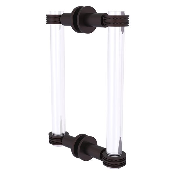 Allied Brass Clearview 8-in Hinged Shower Door Handle in Aged Bronze Finish