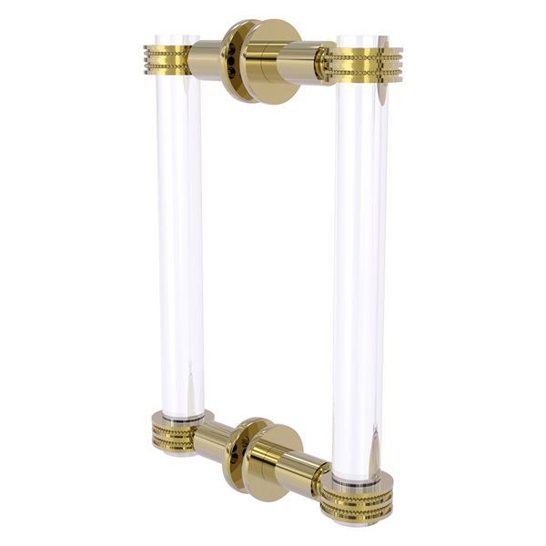 Allied Brass Clearview 8-in Hinged Shower Door Handle in Brass-Plated Finish