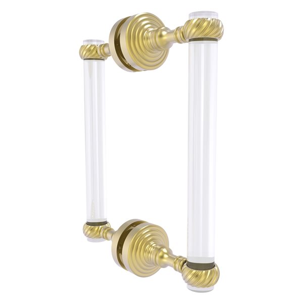 Allied Brass Pacific Grove 8-in Hinged Shower Door Handle - Satin Brass