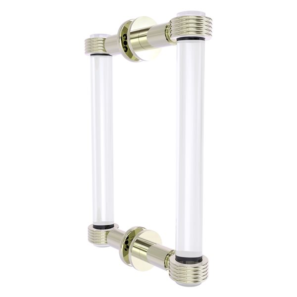 Allied Brass Clearview 8-in Hinged Shower Door Handle in Polished Nickel Finish