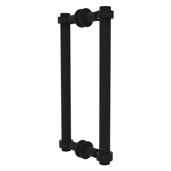 Allied Brass Contemporary Matte Black 12-in Hinged Shower Door Handle