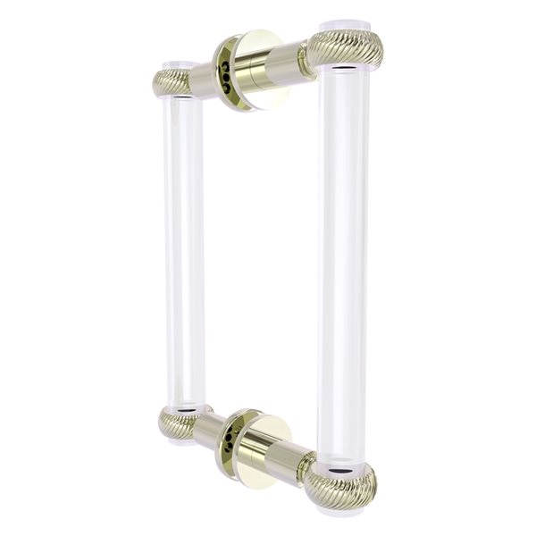 Allied Brass Clearview 8in Hinged Shower Door Handle Polished Nickel
