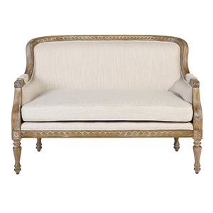 Homycasa Ryon Country Beige Polyester Loveseat