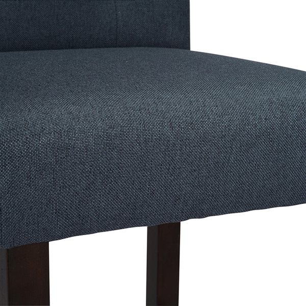 Homy Casa Kiki Navy Blue Counter Height (22-in to 26-in) Upholstered Bar Stool - 2-Pack