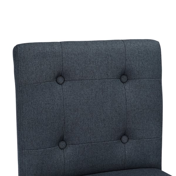 Homy Casa Kiki Navy Blue Counter Height (22-in to 26-in) Upholstered Bar Stool - 2-Pack