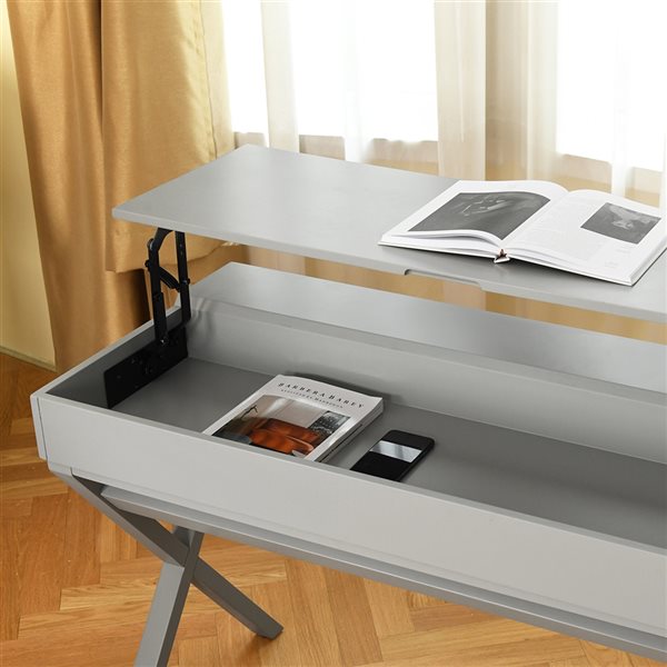 Homy Casa Parca 44.1-in Grey Modern/Contemporary Computer Desk