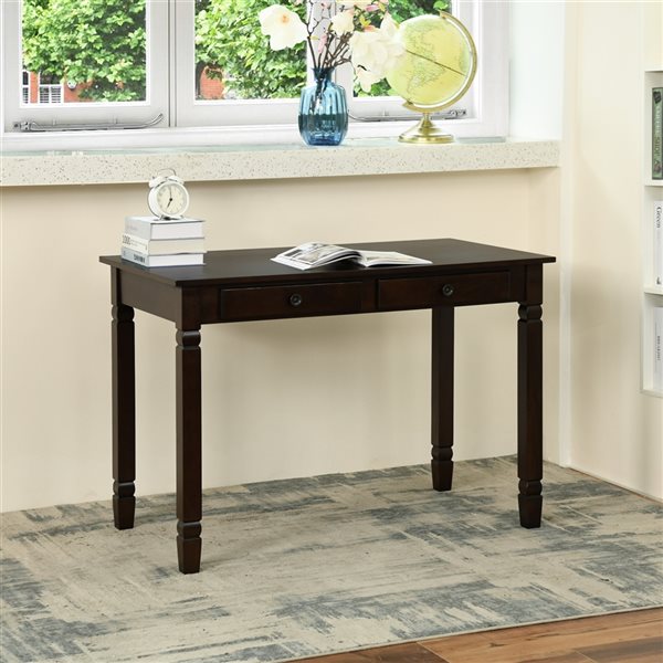 Homy Casa Osmin 43.3-in Brown Traditional Writing Desk