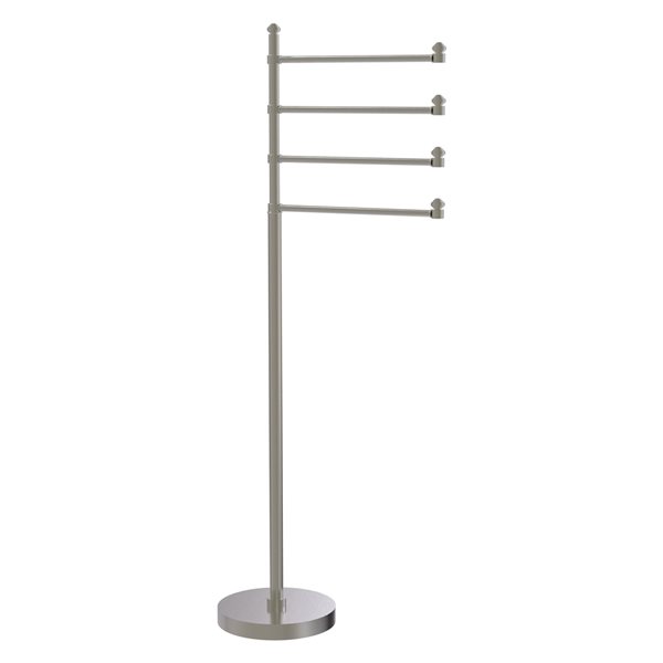 Allied Brass Southbeach Satin Nickel Freestanding Towel Rack