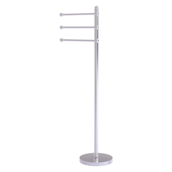 Allied Brass Satin Chrome Freestanding Towel Rack