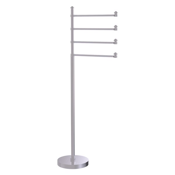 Allied Brass Southbeach Satin Chrome Freestanding Towel Rack