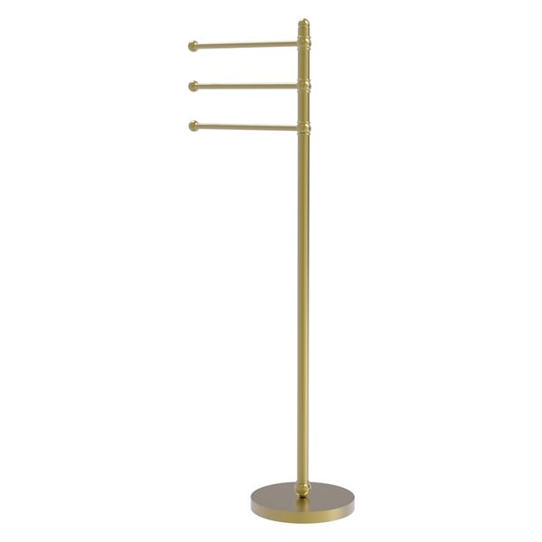 Allied Brass Satin Brass Freestanding Towel Rack