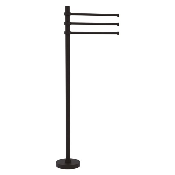 Allied Brass Oil Rubbed Bronze Freestanding Towel Rack with 3 Pivoting ...