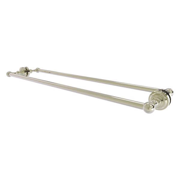 Allied Brass Dottingham 30-in Back to Back Shower Door Towel Bar in Polished Nickel