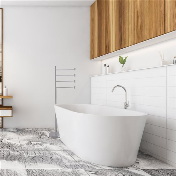 Allied Brass Southbeach Polished Chrome Freestanding Towel Rack