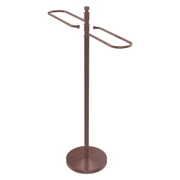 Allied Brass Contemporary Antique Copper Freestanding Towel Rack