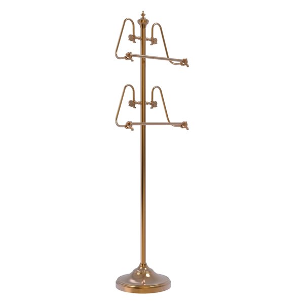 Allied Brass 49-in Brushed Bronze Freestanding Towel Rack