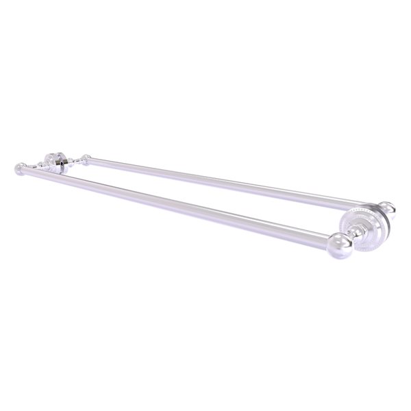 Allied Brass Dottingham 30-in Back to Back Shower Door Towel Bar in Satin Chrome
