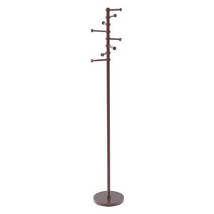 Allied Brass Antique Copper 8-Hook Coat Stand