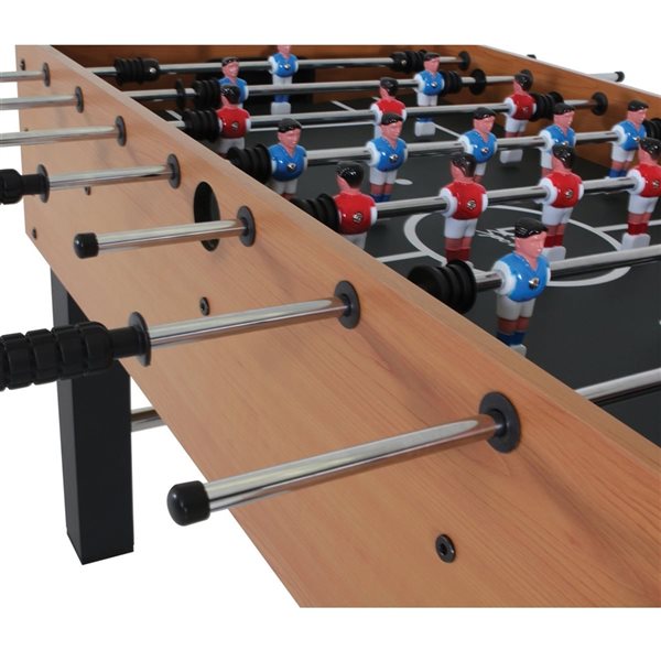 Escalade American Legend Charger 52-in Brown Wood Foosball Table with Rubber Handles