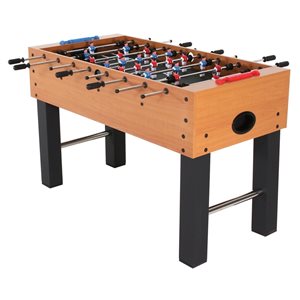 Soccer sur table brun de 52 po American Legend Charger par Escalade en bois avec poignées en caoutchouc