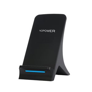 NuPower 10 W Black Wireless Charging Stand with 2 Coils