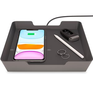 Einova Grey Wireless Charging Mat with LED Light and Storage Space