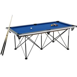 Escalade Triumph 72-in Blue Folding Pool Table with Accessories