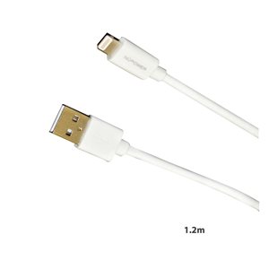 Câble de recharge blanc de 1,2 m NuPower avec embout USB