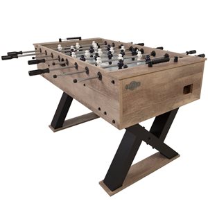 Escalade American Legend Kirkwood 54-in Light-Grey Wood Foosball Table with Unique K-Shaped Legs