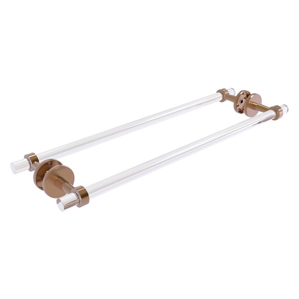 Clearview Brushed Bronze 24-in Back to Back Shower Door Towel Bar