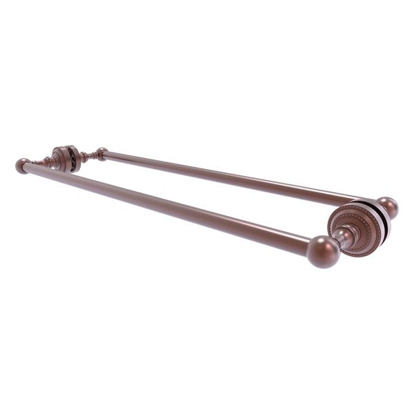 Dottingham Antique Copper 24-in Back to Back Shower Door Towel Bar