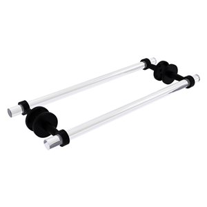 Clearview Matte Black 18-in Back to Back Shower Door Towel Bar