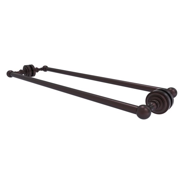 Dottingham Antique Bronze 24-in Back to Back Shower Door Towel Bar