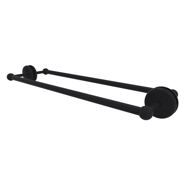 Monte Carlo Matte Black 24-in Back to Back Shower Door Towel Bar