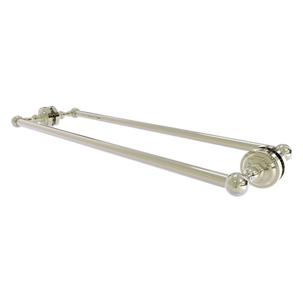Dottingham Polished Nickel 24-in Back to Back Shower Door Towel Bar