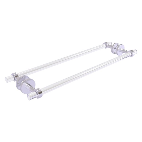 Clearview Satin Chrome 24-in Back to Back Shower Door Towel Bar