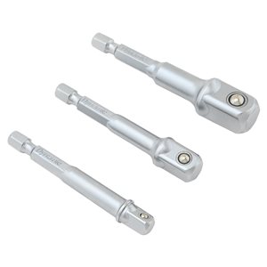 Dynamic Tools 1/4-in; 3/8-in; and 1/2-in Standard Hexagonal Socket Driver Adapter Set - 3-Piece