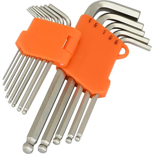 Dynamic Tools 22-Piece Metric and SAE Ball End Long Hex Key Set