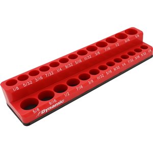 Organisateur magnétique Dynamic Tools pour 26 douilles SAE à prise de 1/4 po