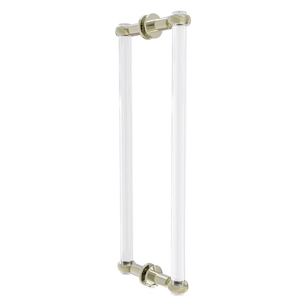 Allied Brass Clearview Collection Polished Nickel 18-in Hinged Shower Door Pull with Twisted Accents