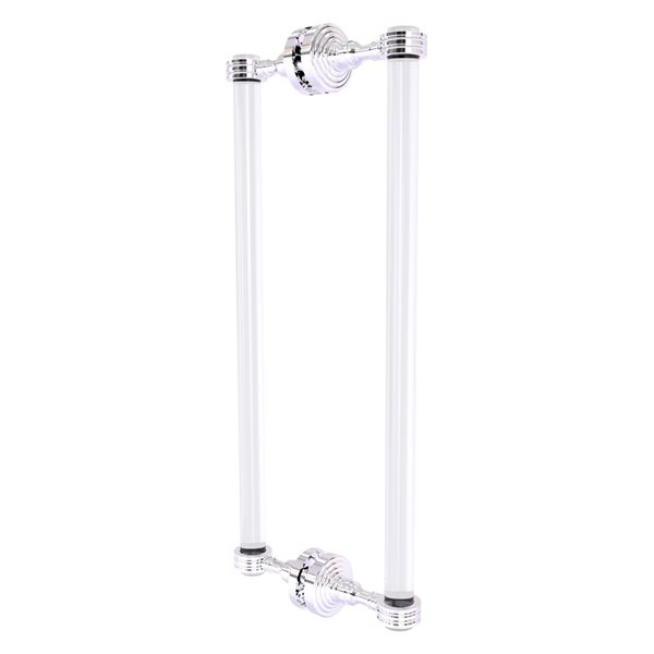 Allied Brass Pacific Grove Polished Chrome 18-in Hinged Shower Door Pull with Dotted Accents