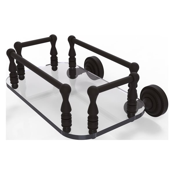 Allied Brass Dottingham Oil-Rubbed Bronze Wall Mount Glass Bathroom Shelf